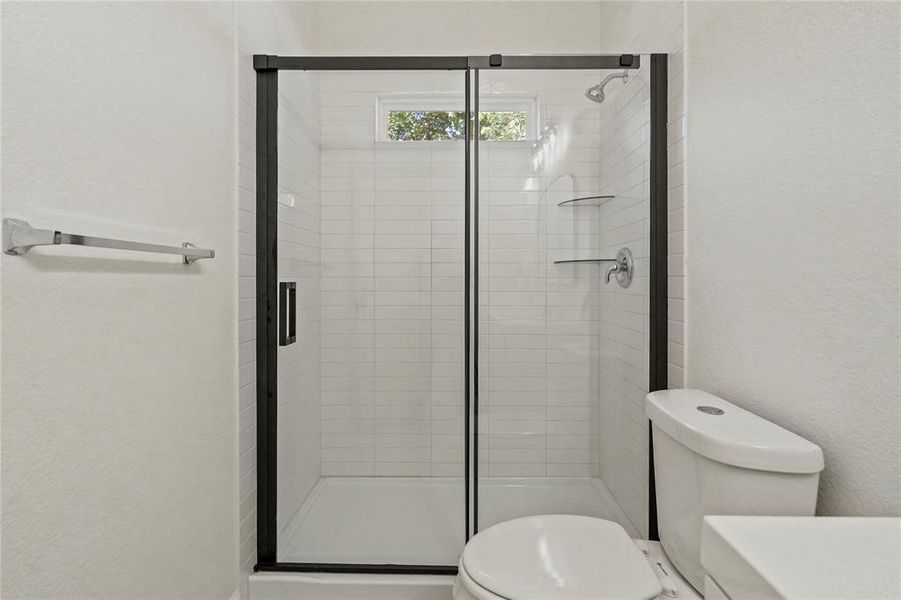 Bathroom with a shower stall
