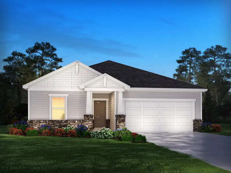 Representative exterior photo of a completed home built from the Gibson by Meritage Homes in Chestnut Grove, Greer, SC (Image 20).