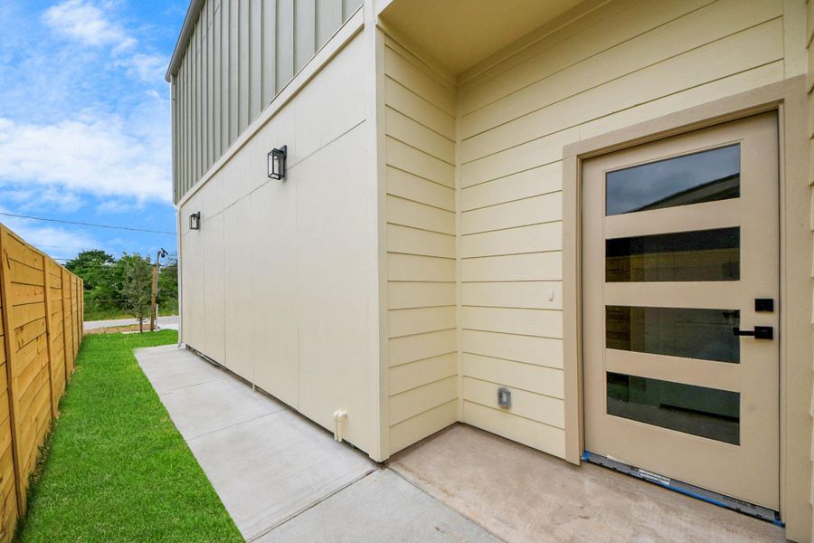 Exterior details and patio area of a home in , Houston (Image 12). Exterior details and patio area of a home in , Houston (Image 12).