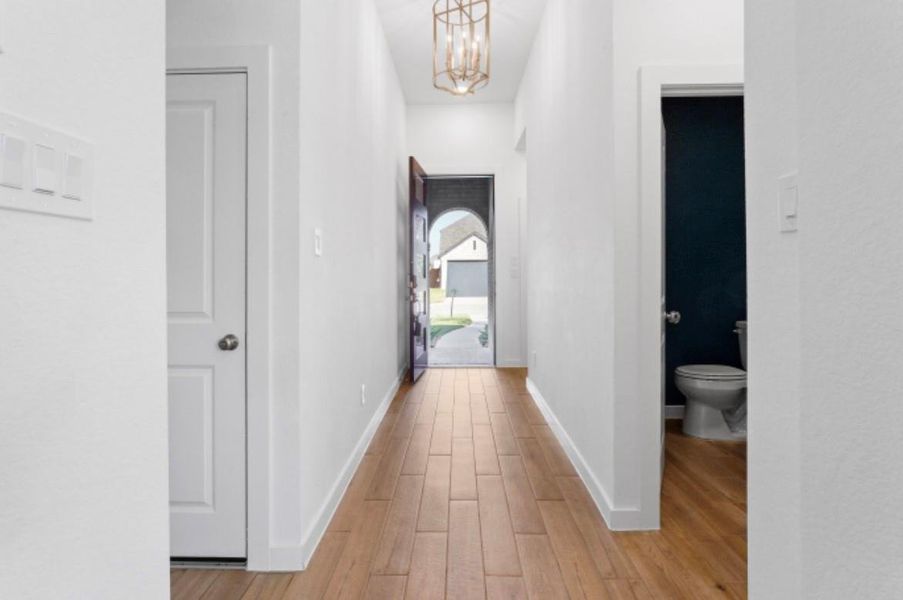 Foyer view to door. Foyer view to door.