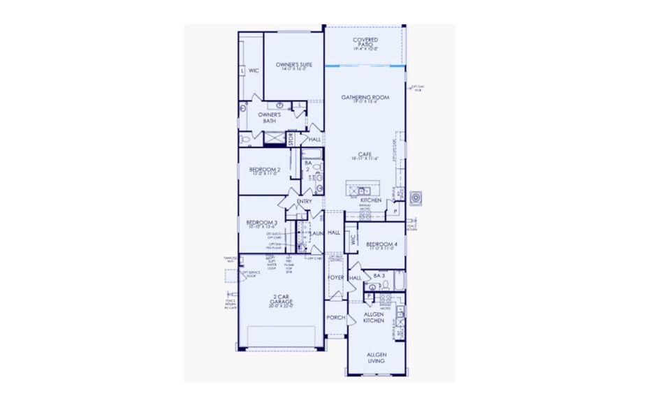 2D floor plan layout of this home in Blossom Rock, Apache Junction, AZ (Image 4).