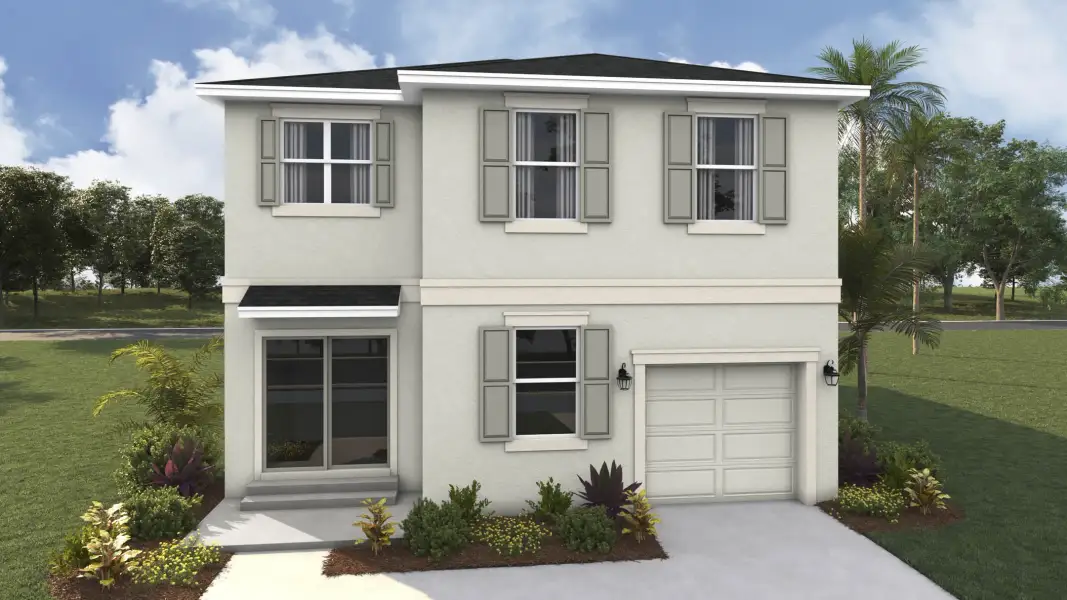 Representative exterior photo of a completed home built from the Robie by D.R. Horton in Pinellas County Spot Lots, Pinellas Park, FL (Image 24). Representative exterior photo of a completed home built from the Robie by D.R. Horton in Pinellas County Spot Lots, Pinellas Park, FL (Image 24).