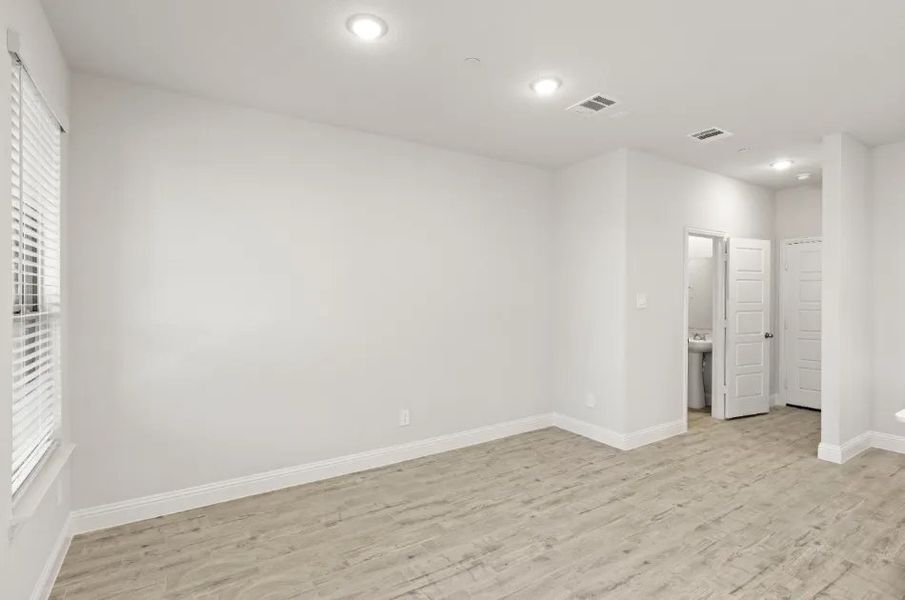 Front exterior of a new home in Sereno Oaks at Buckner Terrace, Dallas, TX, highlighting curb appeal (Image 16).