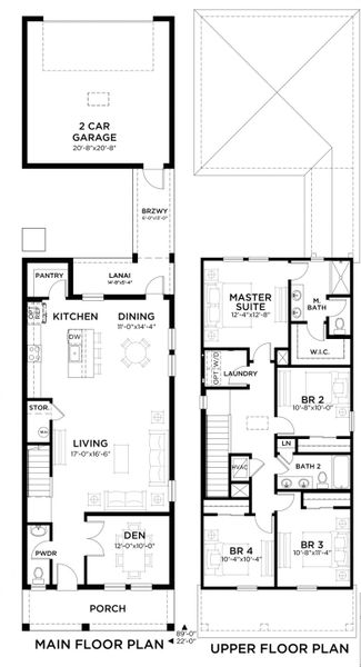 2D floor plan layout for the Mojito by Casa Fresca Homes in Pasadena Ridge, Dade City, FL (Image 3). 2D floor plan layout for the Mojito by Casa Fresca Homes in Pasadena Ridge, Dade City, FL (Image 3).