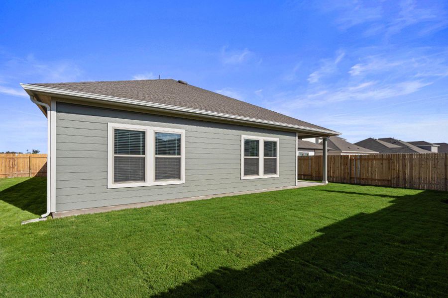 Rear of Home and Private Backyard