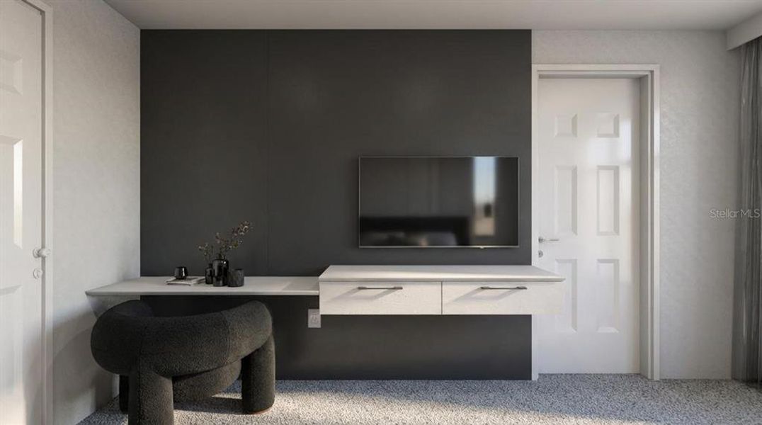 Furnished interior view inside a new home in Solara Resort, Kissimmee (Image 6).