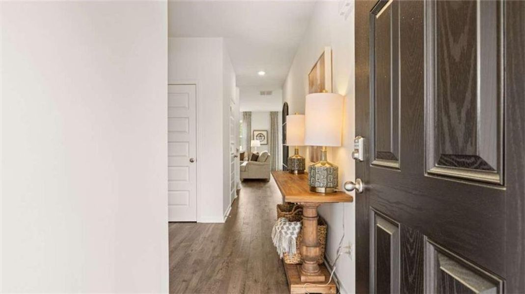 Furnished interior view inside a new home in Oakchase at Hampton, Hampton (Image 2).