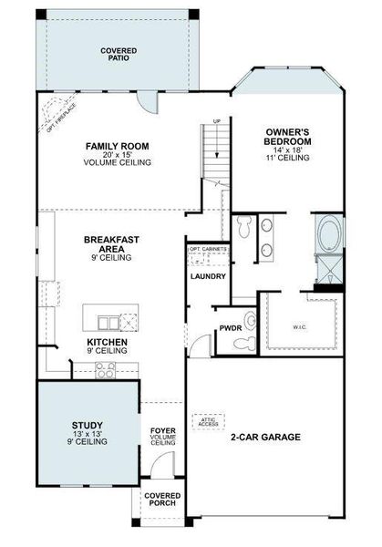 2D floor plan layout of this home in Lilybrooke at Legacy Hills, Celina, TX (Image 2). 2D floor plan layout of this home in Lilybrooke at Legacy Hills, Celina, TX (Image 2).