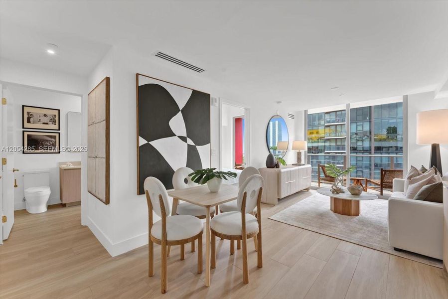 Furnished interior view inside a new home in , Miami (Image 10). Furnished interior view inside a new home in , Miami (Image 10).