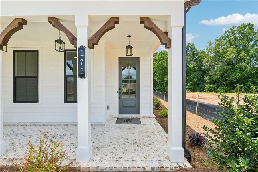 Exterior details and patio area of a home in Aberdeen, Hoschton (Image 4). Exterior details and patio area of a home in Aberdeen, Hoschton (Image 4).