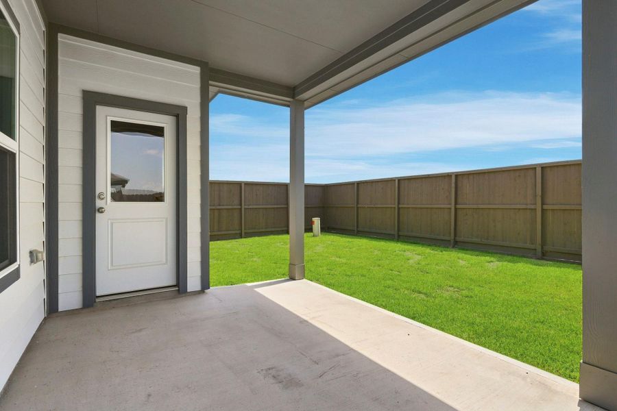 Exterior details and patio area of a home in Mirabella, Brookshire (Image 18).