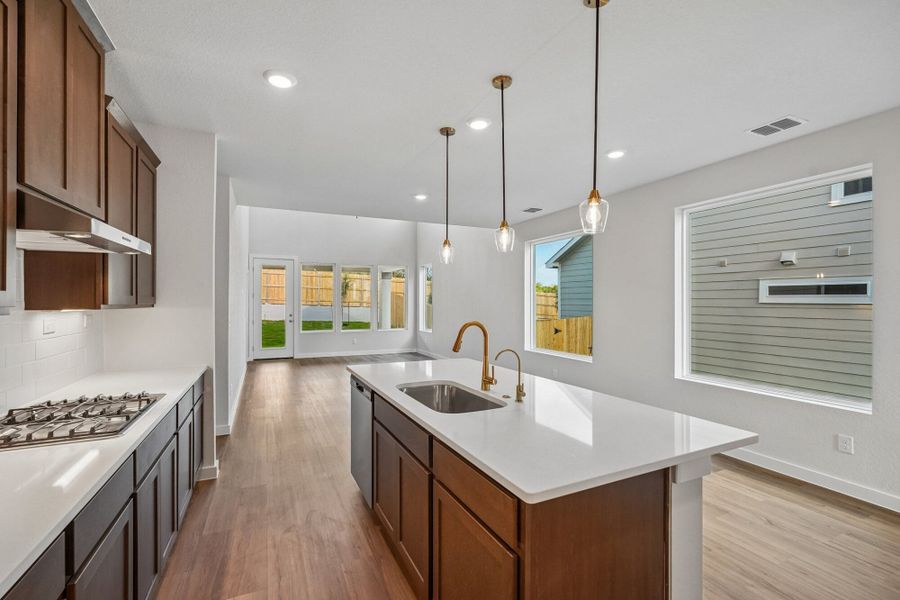 Furnished interior view inside a new home in The Meadows at Hunters Ranch, San Antonio (Image 9).