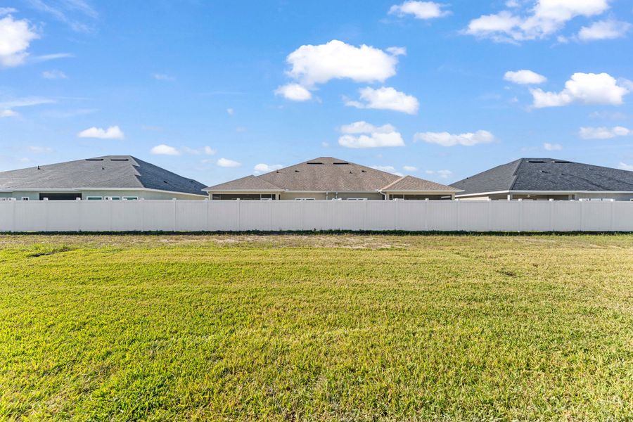 Lot 21 Backyard with Privacy Fence at Camden Woods in Kingsland