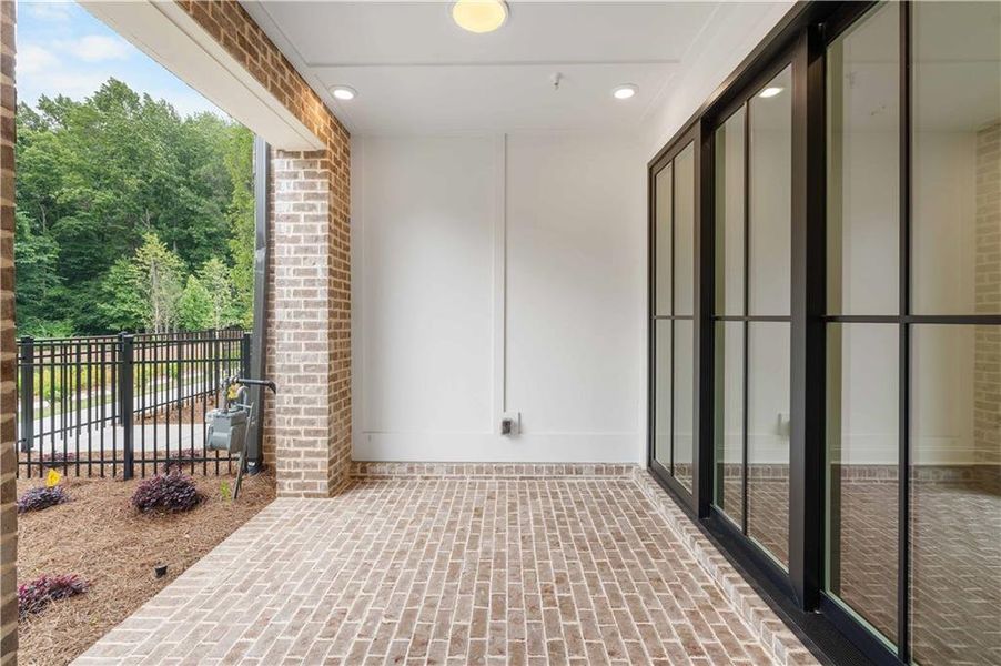 Exterior details and patio area of a home in Ecco Park, Alpharetta (Image 25). Exterior details and patio area of a home in Ecco Park, Alpharetta (Image 25).