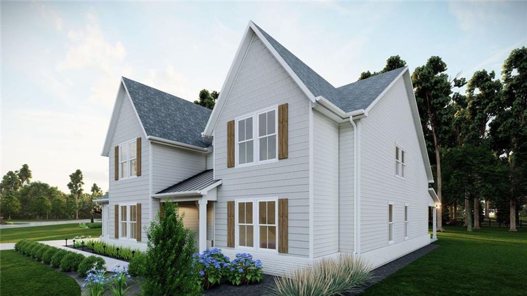 Front exterior of a new home in , Gainesville, GA, highlighting curb appeal (Image 27).