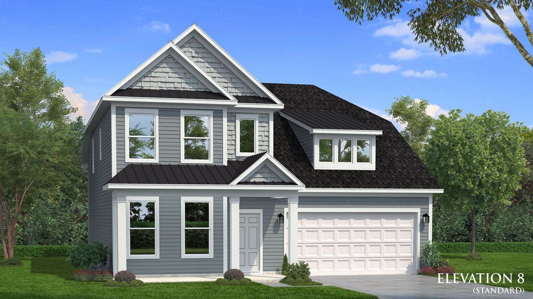 Representative exterior photo of a completed home built from the Lassiter by DRB Homes in Mason Glenn, Franklinton, NC (Image 32).