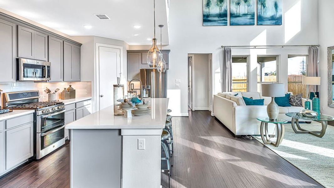 Furnished interior view inside a new home in Avalon at Cypress, Cypress (Image 16).