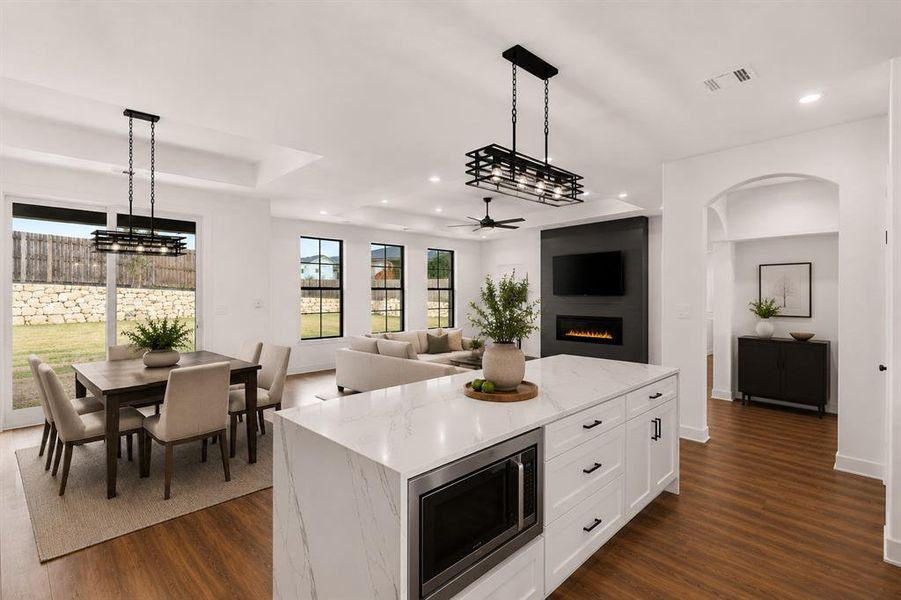 Furnished interior view inside a new home in , Granbury (Image 14). Furnished interior view inside a new home in , Granbury (Image 14).