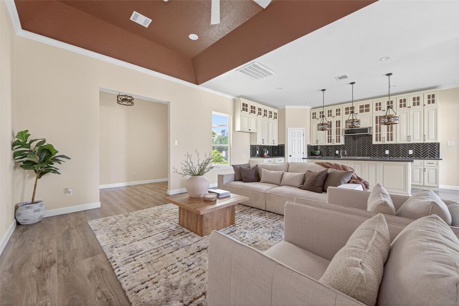 Furnished interior view inside a new home in , Huffman (Image 17).