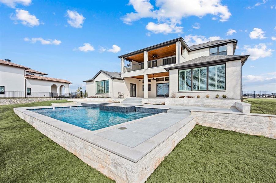 Exterior details and patio area of a home in The Resort on Eagle Mt. Lake, Fort Worth (Image 24).