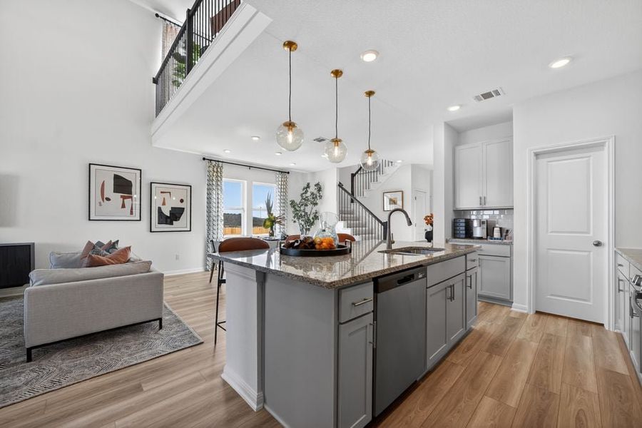 Furnished interior view inside a new home in Turners Crossing, Buda (Image 5). Furnished interior view inside a new home in Turners Crossing, Buda (Image 5).