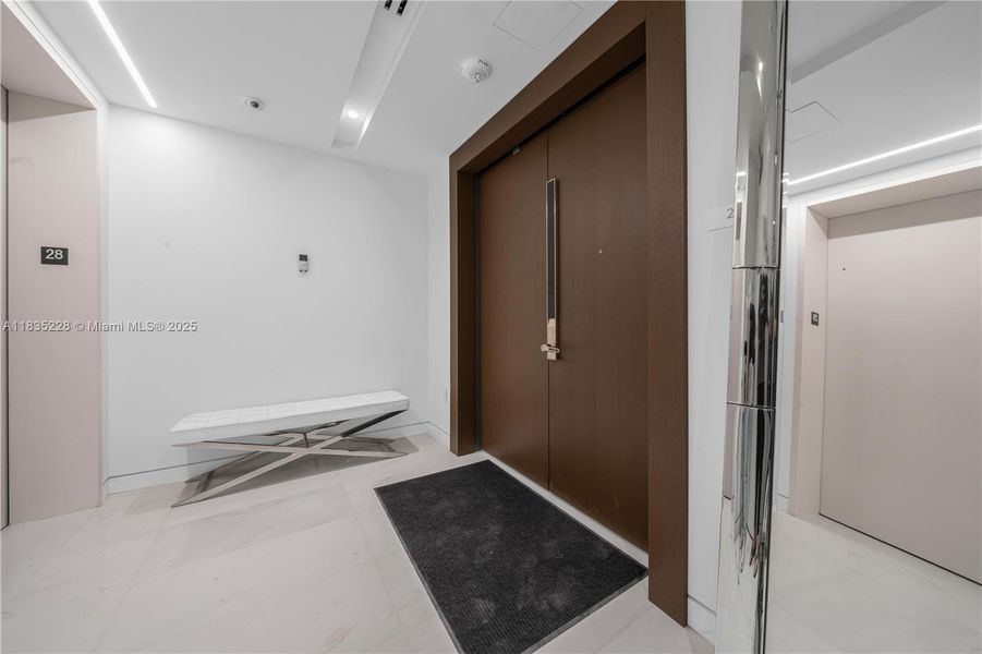 Furnished interior view inside a new home in Aston Martin Residences, Miami (Image 37).