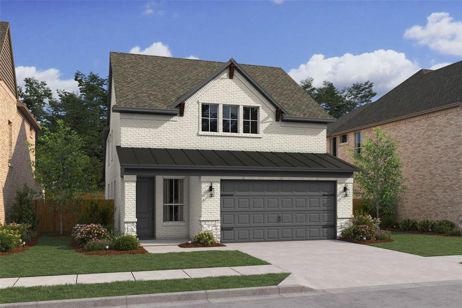 Front exterior of a new home in Heath Golf & Yacht Villas, Heath, TX, highlighting curb appeal (Image 1). Front exterior of a new home in Heath Golf & Yacht Villas, Heath, TX, highlighting curb appeal (Image 1).