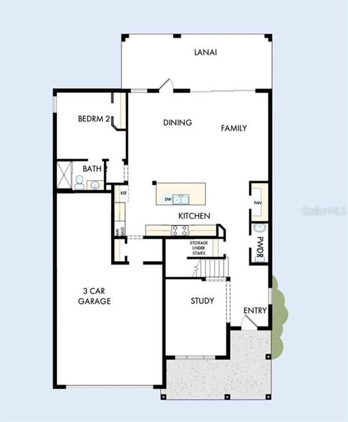 2D floor plan layout of this home in Lakeside at Satilla, St. Cloud, FL (Image 3). 2D floor plan layout of this home in Lakeside at Satilla, St. Cloud, FL (Image 3).