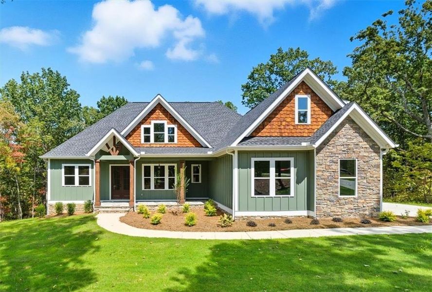 Front exterior of a new home in , Kingston, GA, highlighting curb appeal (Image 24).