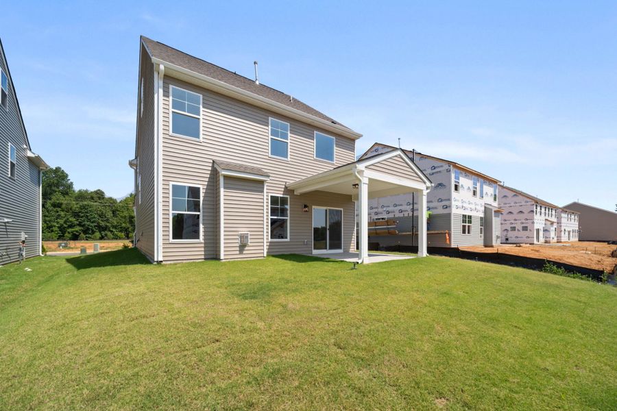 Exterior details and patio area of a home in Hayes Village, Greensboro (Image 3).