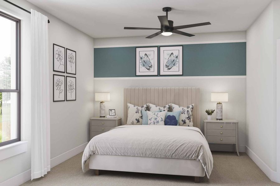 Furnished interior view inside a new home in Dunham Pointe 80′, Cypress (Image 29). Furnished interior view inside a new home in Dunham Pointe 80′, Cypress (Image 29).