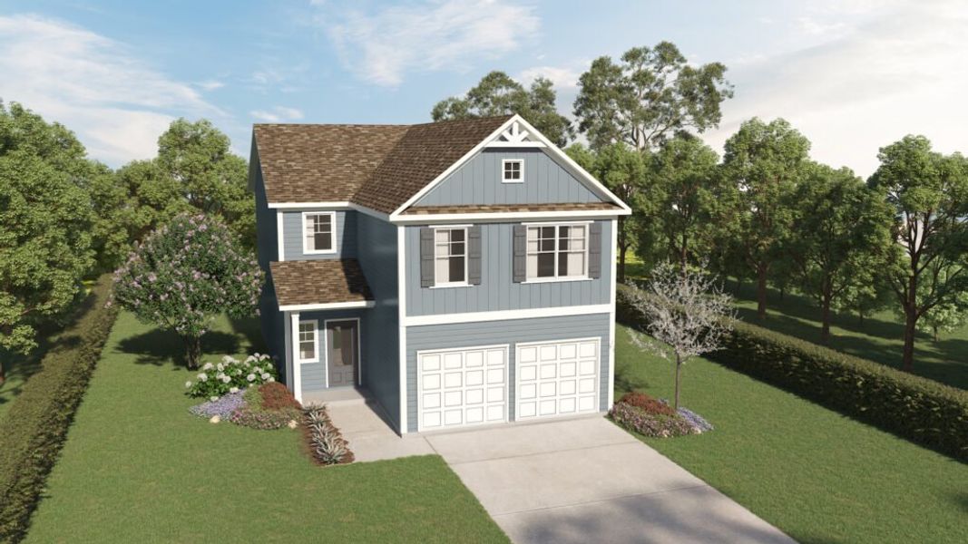 Representative exterior photo of a completed home built from the The Westfield by Direct Residential Communities in Fairview Lake, Conyers, GA (Image 2). Representative exterior photo of a completed home built from the The Westfield by Direct Residential Communities in Fairview Lake, Conyers, GA (Image 2).