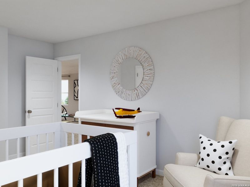 Furnished interior view inside a new home in Timber Creek, San Antonio (Image 14). Furnished interior view inside a new home in Timber Creek, San Antonio (Image 14).