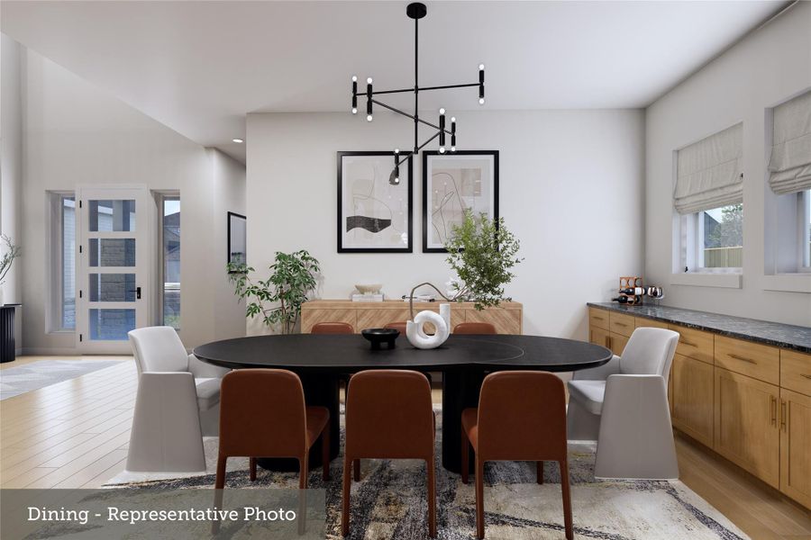 Furnished interior view inside a new home in The Woodlands Hills - Premier Collection, Willis (Image 8).