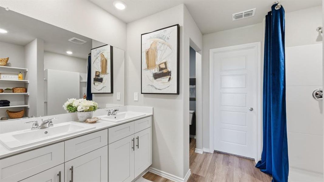 Furnished interior view inside a new home in Lonestar at Liberty Trails, Fort Worth (Image 27).