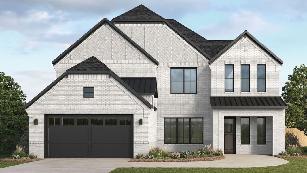 Representative exterior photo of a completed home built from the Roxbury by D.R. Horton in Greenwood Square, Richardson, TX (Image 1). Representative exterior photo of a completed home built from the Roxbury by D.R. Horton in Greenwood Square, Richardson, TX (Image 1).