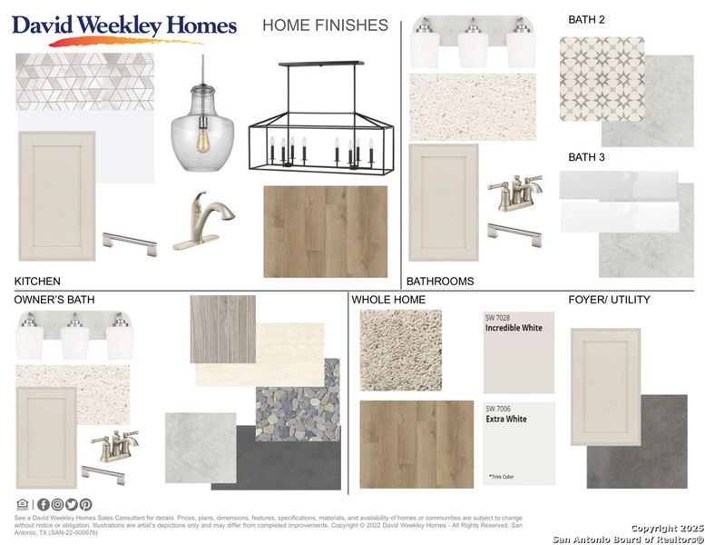 Sample of building materials used in homes in The Crossvine 45’, Schertz (Image 3).