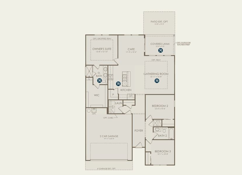 2D floor plan layout of this home in Murray Farms, Middleburg, FL (Image 3).