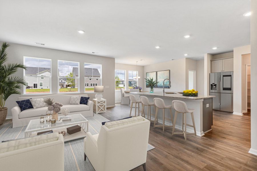 Furnished interior view inside a new home in Sweetgrass at Summers Corner: Arbor Collection, Summerville (Image 4).