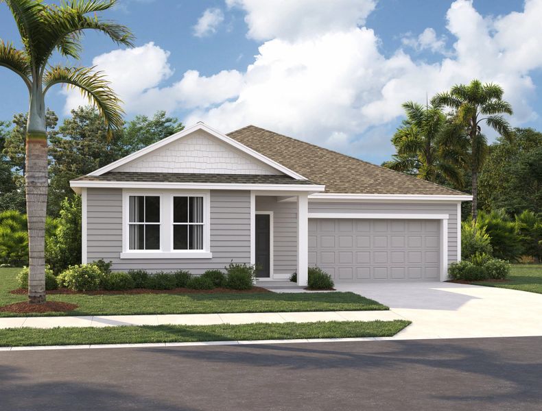 Representative exterior photo of a completed home built from the Douglas II by Ashton Woods in Ellington Traditional, St. Cloud, FL (Image 5).
