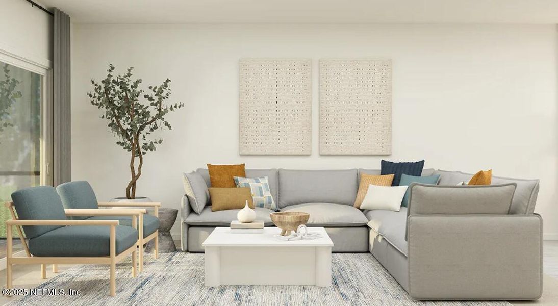 Furnished interior view inside a new home in Tributary: Tributary Royal Collection, Yulee (Image 14).