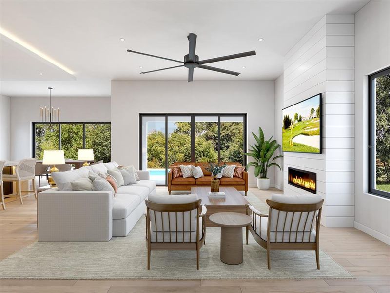 Furnished interior view inside a new home in , Tampa (Image 32). Furnished interior view inside a new home in , Tampa (Image 32).