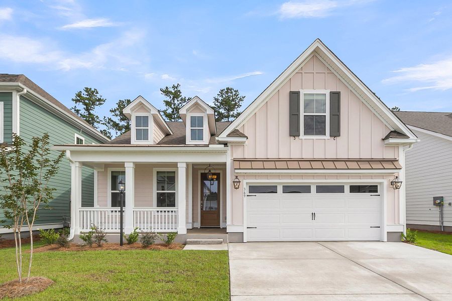 Front exterior of a new home in Phillips Crossing, Ridgeville, SC, highlighting curb appeal (Image 24).