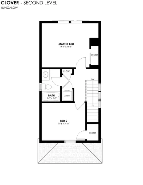 2D floor plan layout for the Clover by Hartford Homes in Bloom, Fort Collins, CO (Image 5).