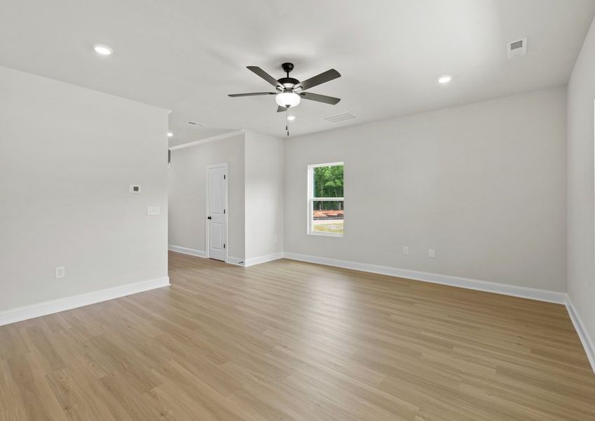 The living area has lots of space