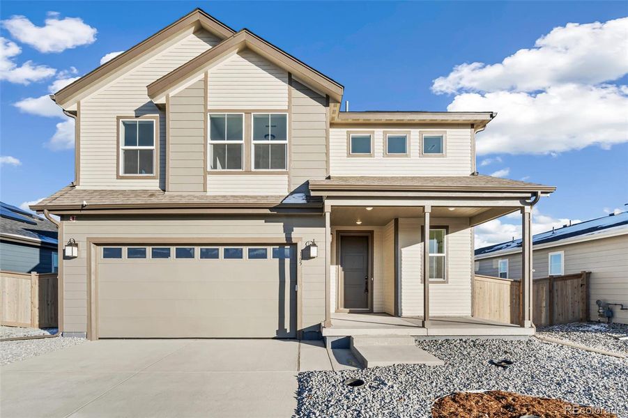Front exterior of a new home in The Nest Classic at Canyon Creek, Erie, CO, highlighting curb appeal (Image 20).