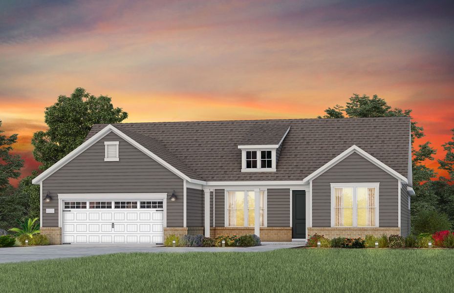 Representative exterior photo of a completed home built from the Stellar by Del Webb in Del Webb at Chatham Park, Pittsboro, NC (Image 19).