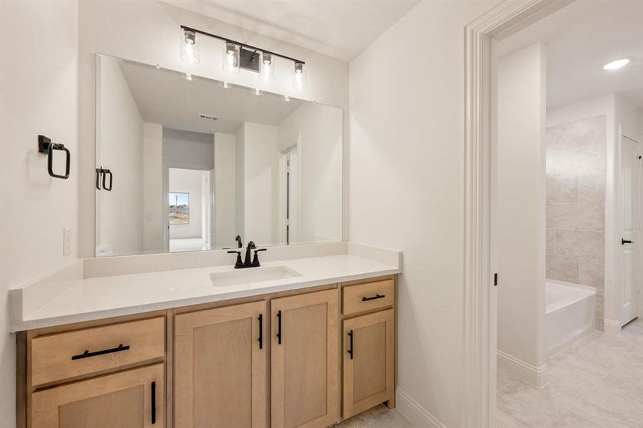 Furnished interior view inside a new home in Painted Tree Woodland District 50, McKinney (Image 12). Furnished interior view inside a new home in Painted Tree Woodland District 50, McKinney (Image 12).