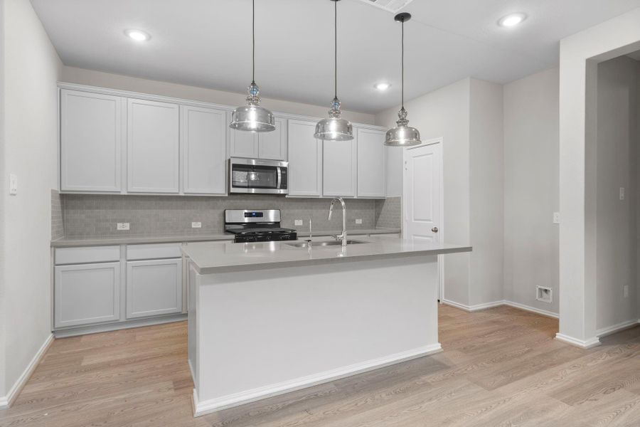 Furnished interior view inside a new home in Bridgeland 40', Cypress (Image 14). Furnished interior view inside a new home in Bridgeland 40', Cypress (Image 14).