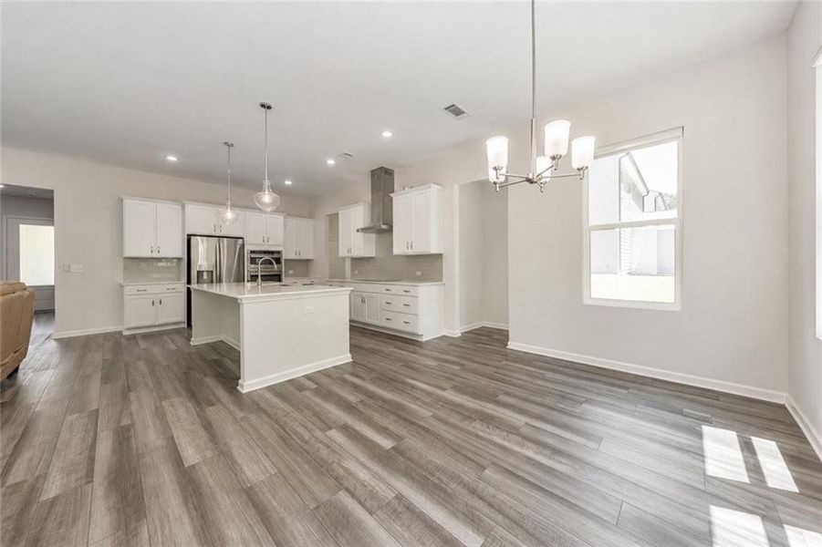 Furnished interior view inside a new home in , Holly Springs (Image 35).